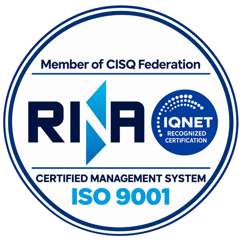 RINA ISO 9001:2015 Certified Management System